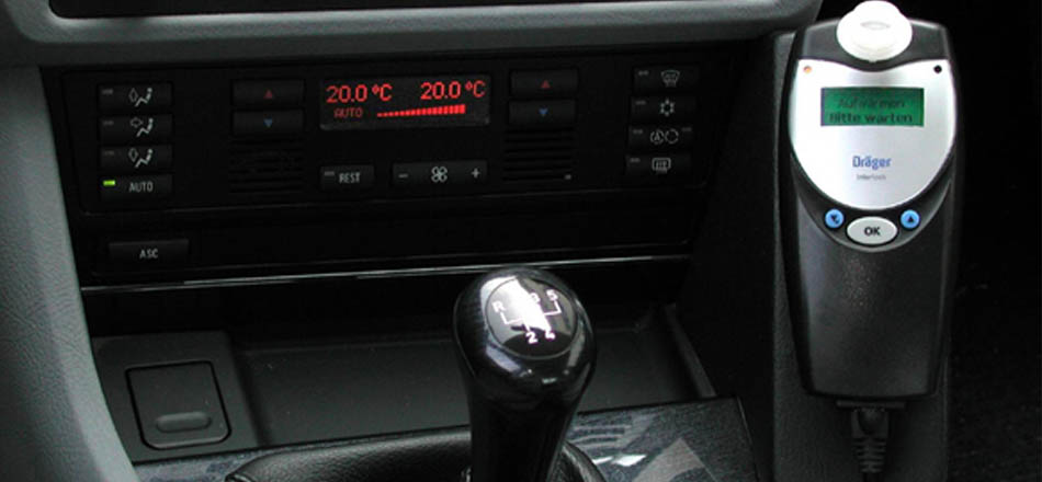 black car console with interlock